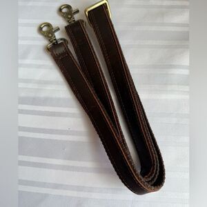 Men's Brown Leather Bag Strap